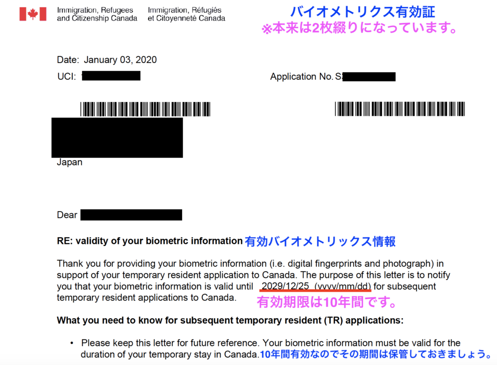 バイオメトリックス有効証