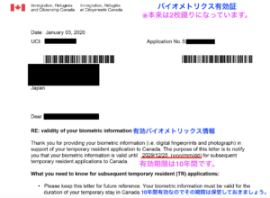 バイオメトリックス有効証