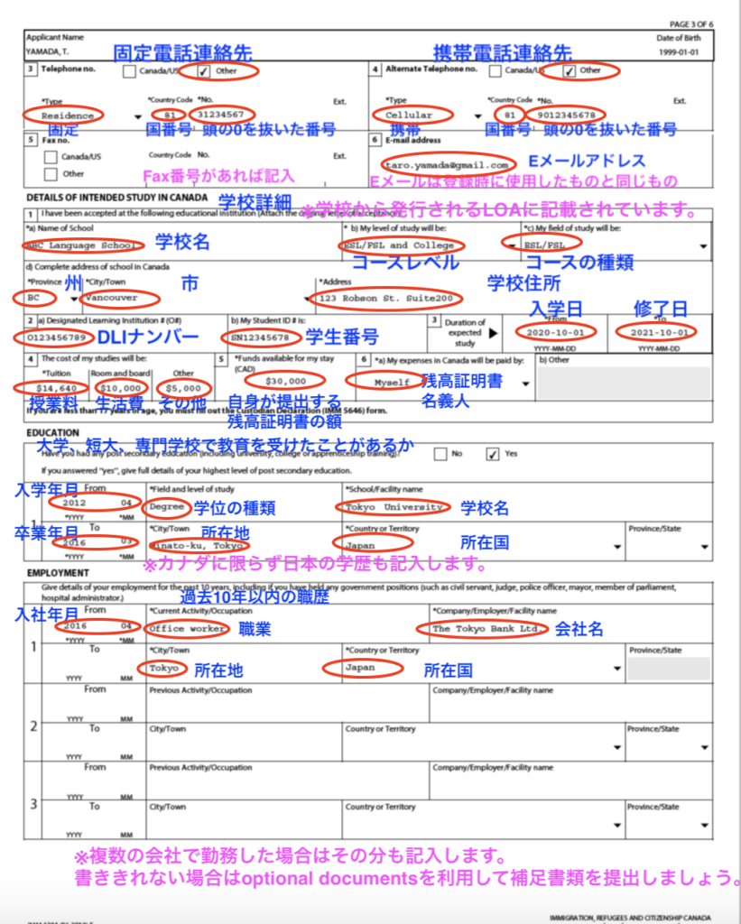 IMM1294 書類サンプル3枚目