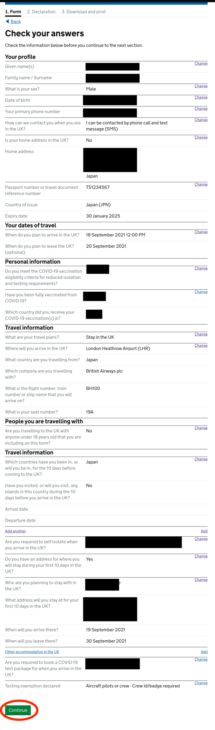 イギリスへの入国時に必要 ロケーターフォーム PLF(passenger locator form) 申請方法 留学したい人に送る留学