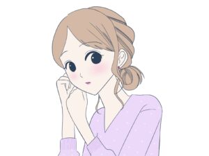 ピアスをつけている女性