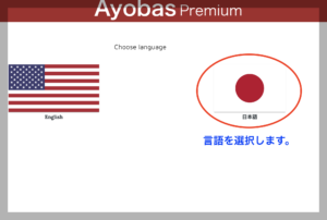 GCI Federal UID言語選択画面